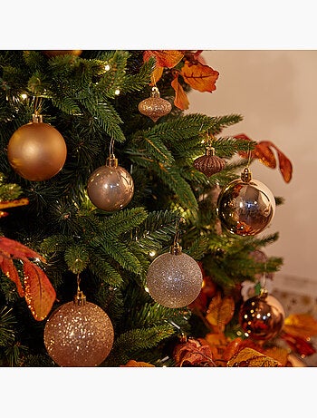 Kit de sapin "colorama de noël" 18 pièces rouge/blanc
