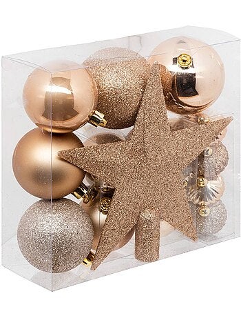Kit de sapin "colorama de noël" 18 pièces rouge/blanc