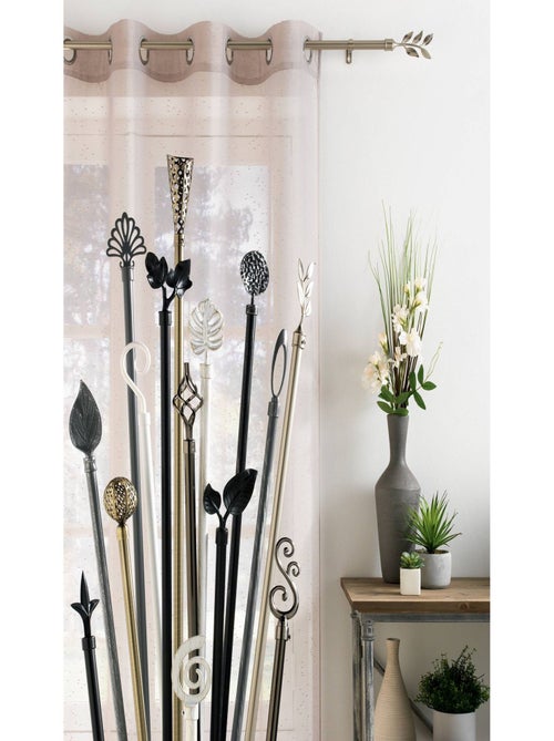 Kit de tringle à rideaux extensible grande longueur FEUILLE - Kiabi