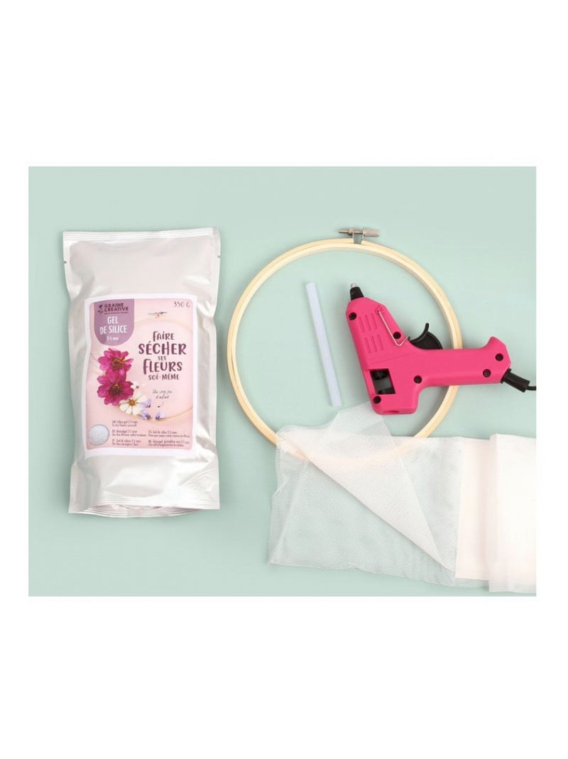 Kit deco Tulle et Fleurs sechees Rose - Kiabi