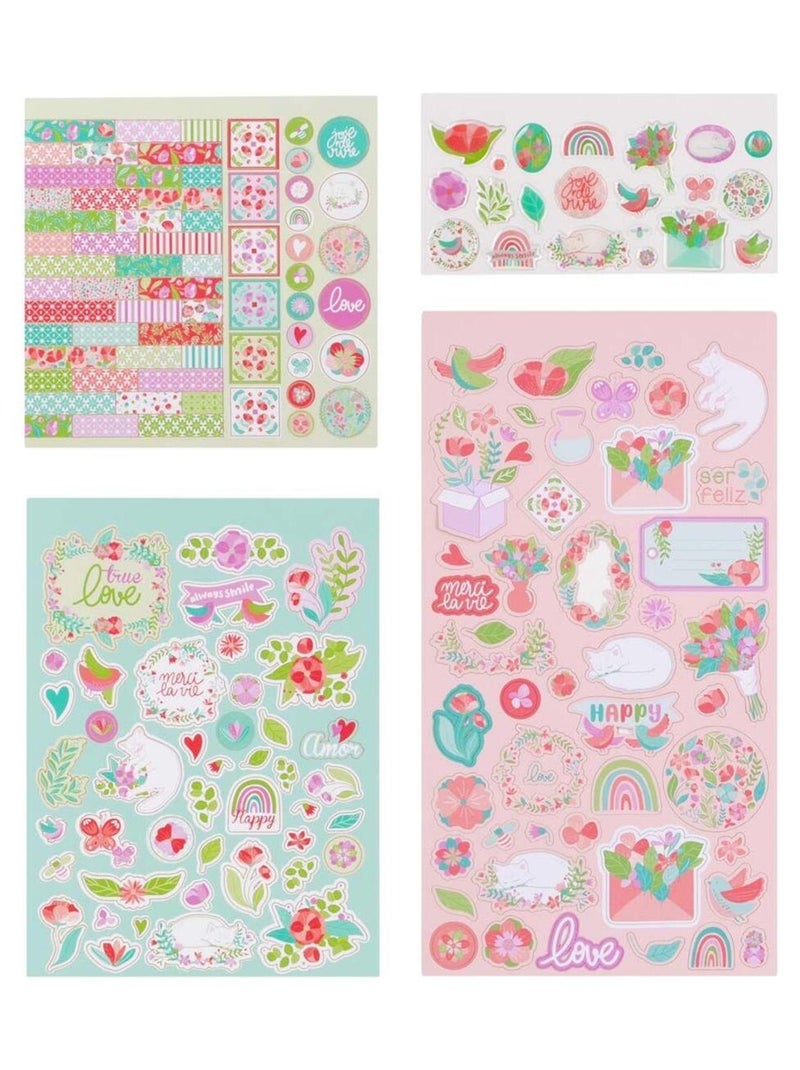 Kit décoration fleurs pour Scrapbooking - Draeger Multicolore - Kiabi