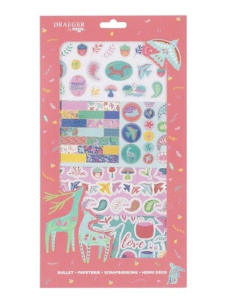 Kit décoration Folk pour Scrapbooking - Draeger