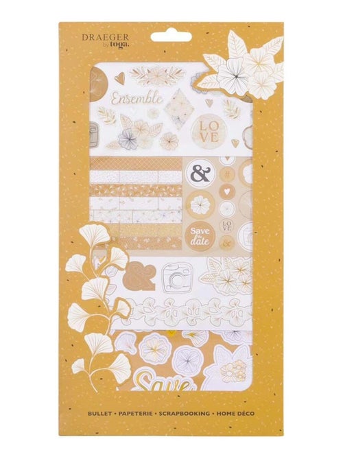 Kit décoration Rose/Doré pour Scrapbooking - Draeger - Kiabi