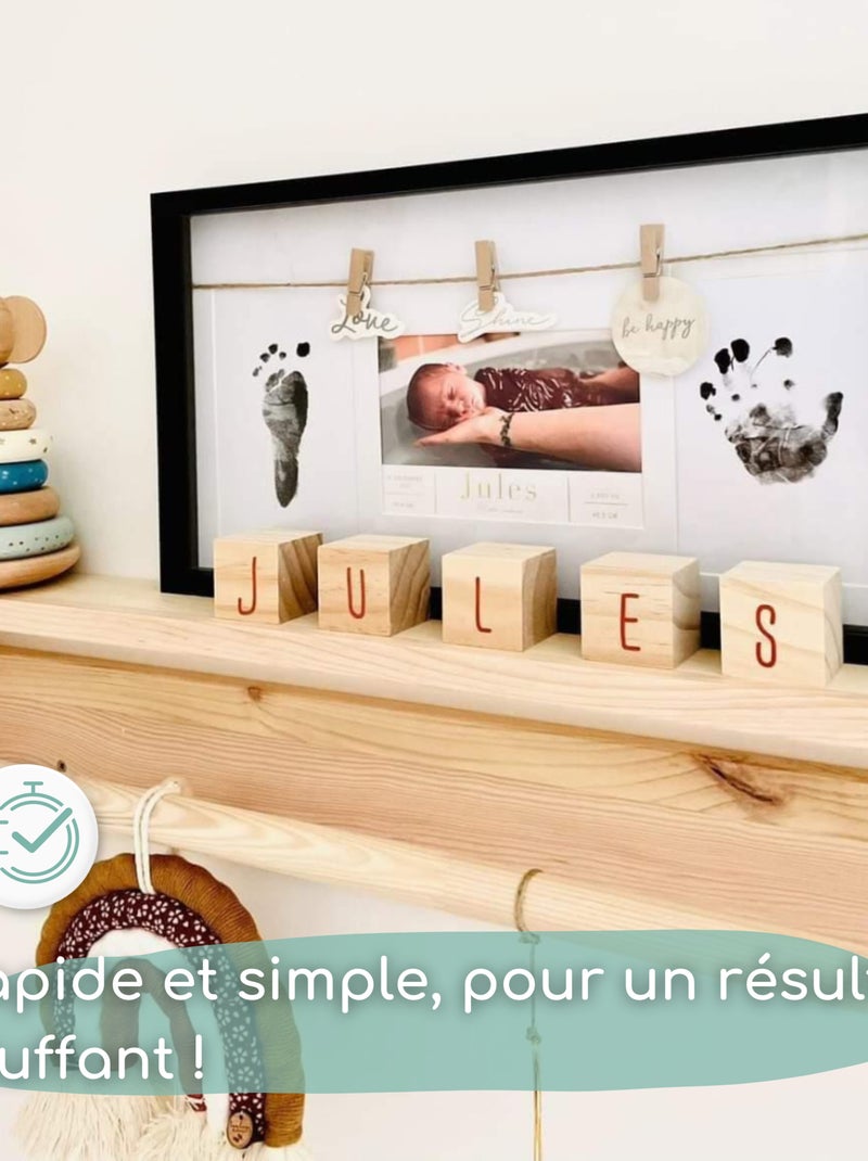 Kit d’empreintes pour mains et pieds de bébé Noir - Kiabi