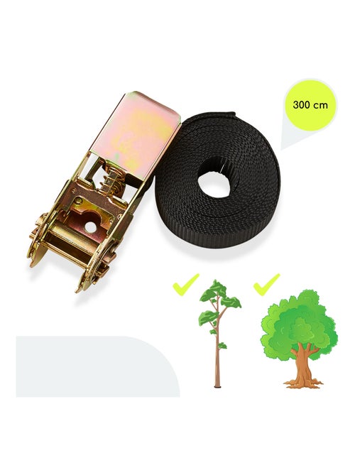 Kit d'escalade sur Arbre- 12 Prises 6 Sangles avec Cliquets - Max 91 kg, Course d'obstacles Enfant - Kiabi