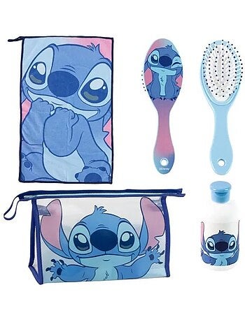 Kit d’hygiène disney lilo et stitch galaxy bleu avec trousse et accessoires