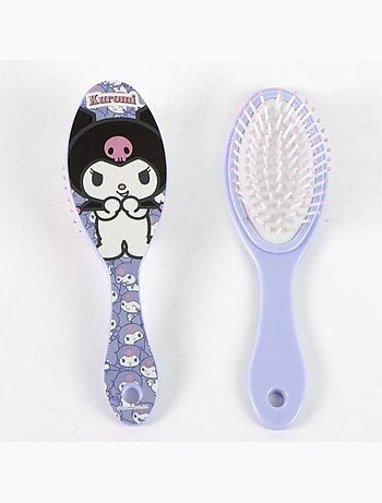 Kit d’hygiène hello kitty kuromi violet avec trousse, serviette, brosse et flacon