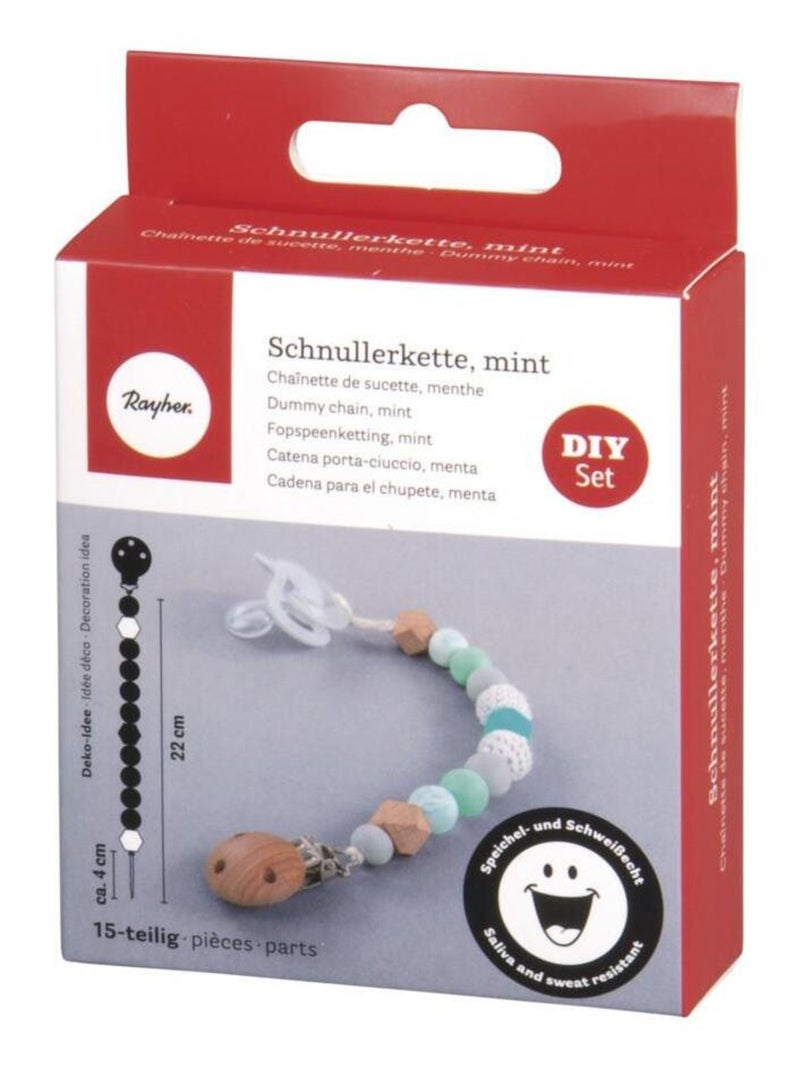Kit DIY - Attache-tétine en bois et en perles de - Rayher Bleu - Kiabi