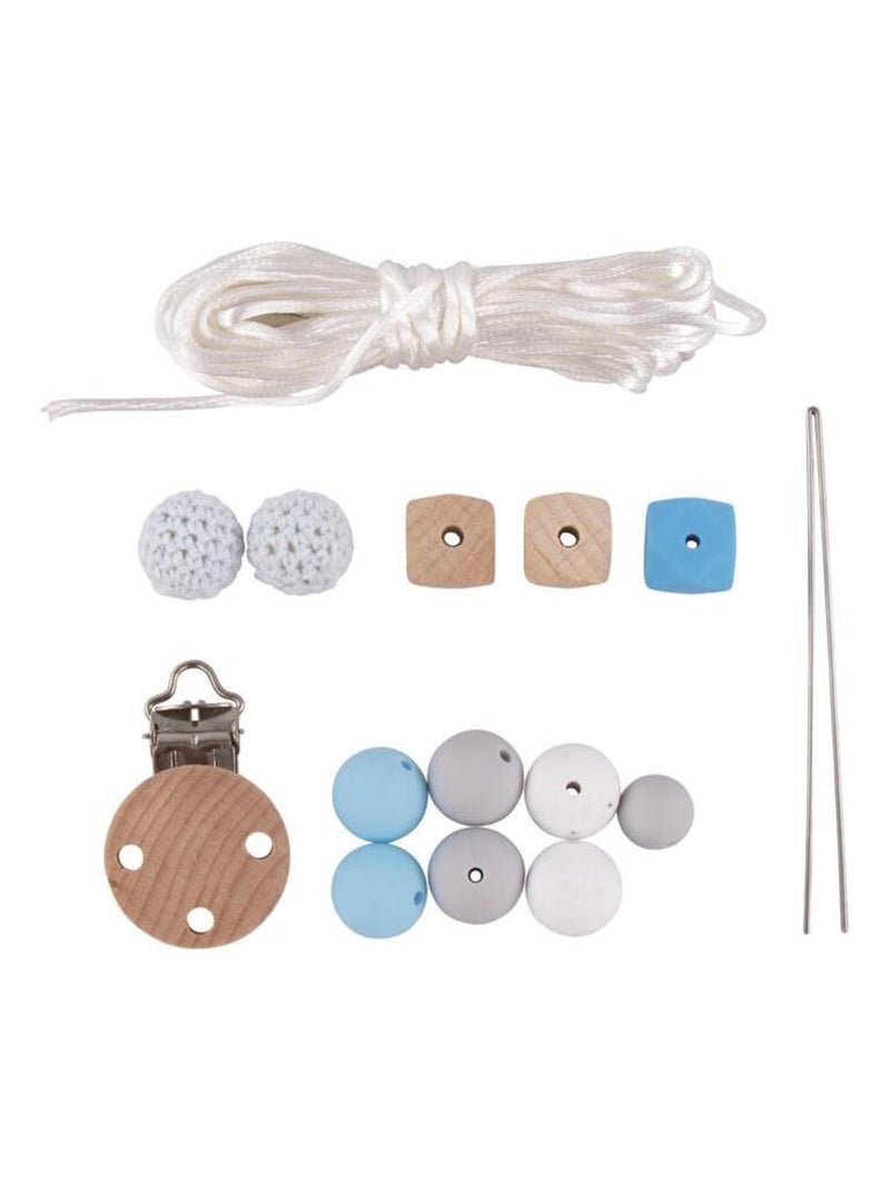 Kit DIY - Attache-tétine en bois et en perles de - Rayher Bleu - Kiabi