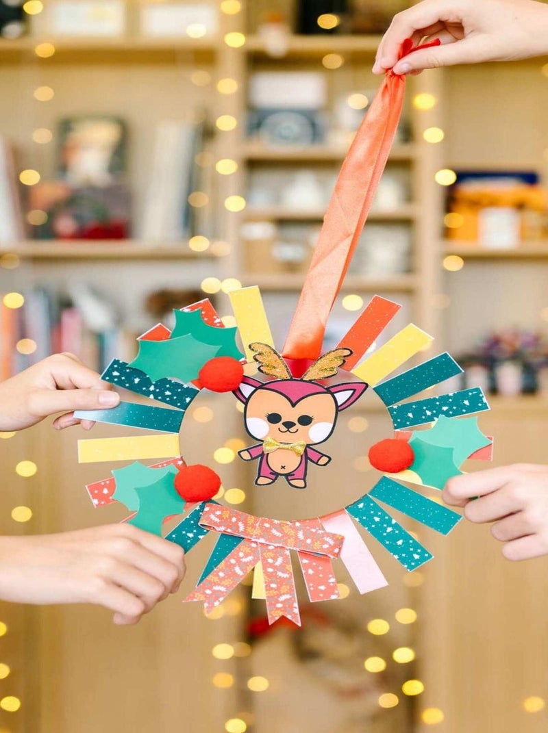 Kit Diy Noël Enfant | Loisirs Créatifs Pour Noël | Fabriquer Sa Couronne De Noël N/A - Kiabi