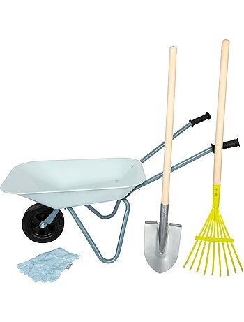 Kit d'outils de jardinage avec brouette