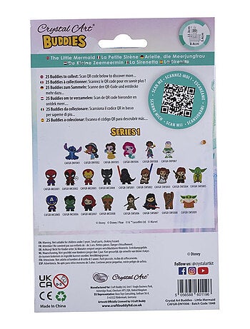 Kit figurine en bois à diamanter - Ariel La petite Sirène Disney - 11 cm