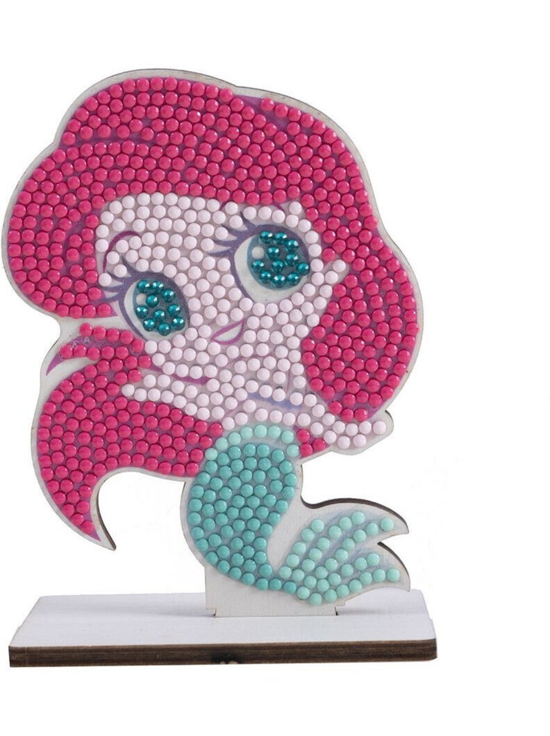 Kit figurine en bois à diamanter - Ariel La petite Sirène Disney - 11 cm Rose - Kiabi