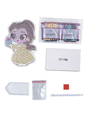 Kit figurine en bois à diamanter - Belle Disney - 11 cm