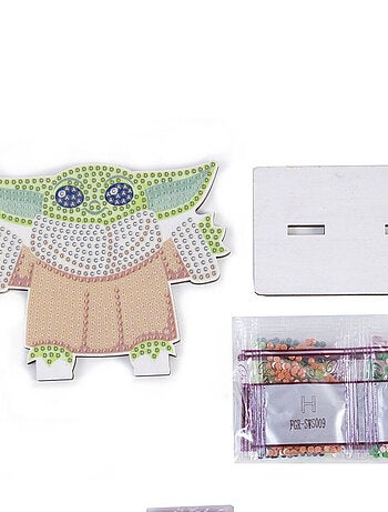 Kit figurine en bois à diamanter - Grogu The Mandalorian Star Wars - 11 cm