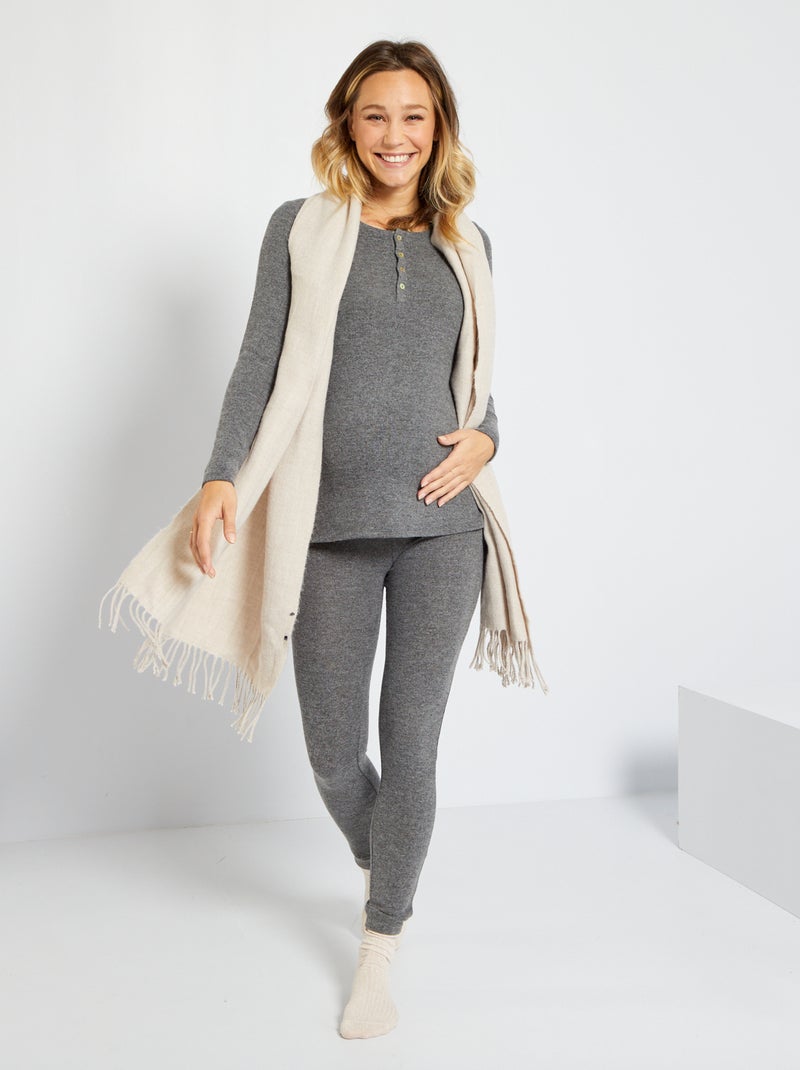 Kit grossesse en maille douce - 2 pièces GRIS - Kiabi