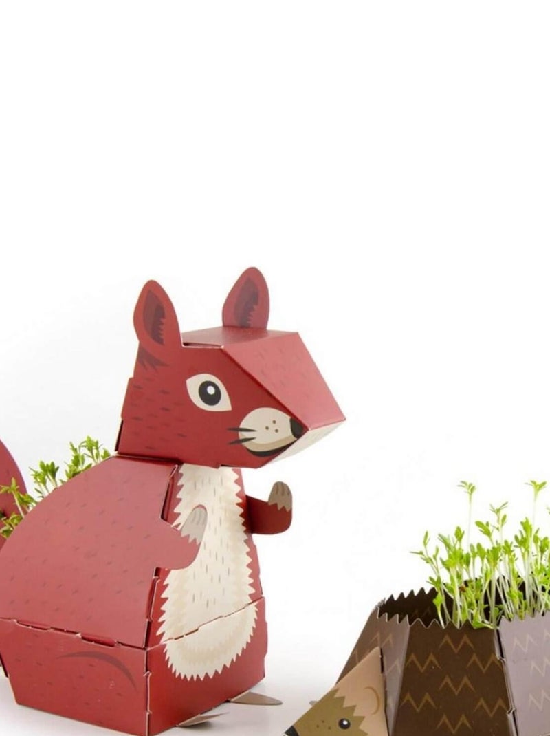 Kit jardinage : Animaux Pop Up : Ecureuil et Hérisson N/A - Kiabi