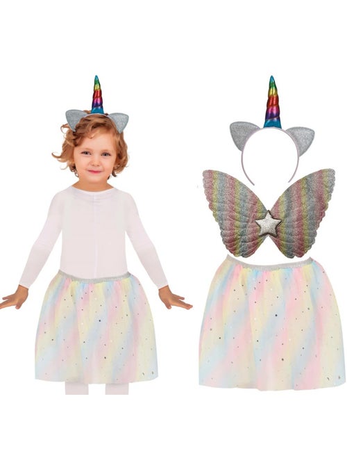 Kit Licorne : Bandeau, ailes et tutu - Kiabi