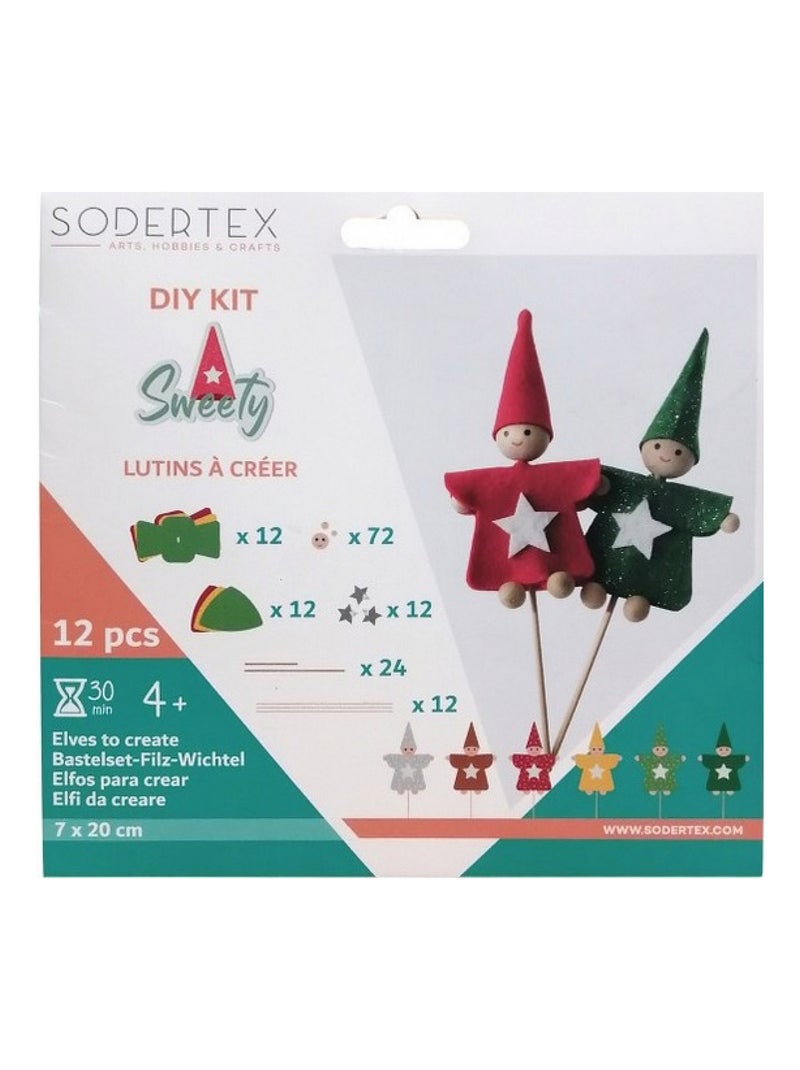 kit lutin sweety a fabriquer feutrine Vert - Kiabi