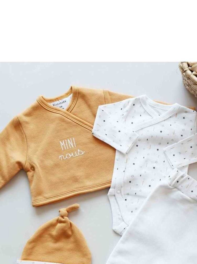 Kit Naissance Bébé 4 Pièces Jaune moutarde - Kiabi