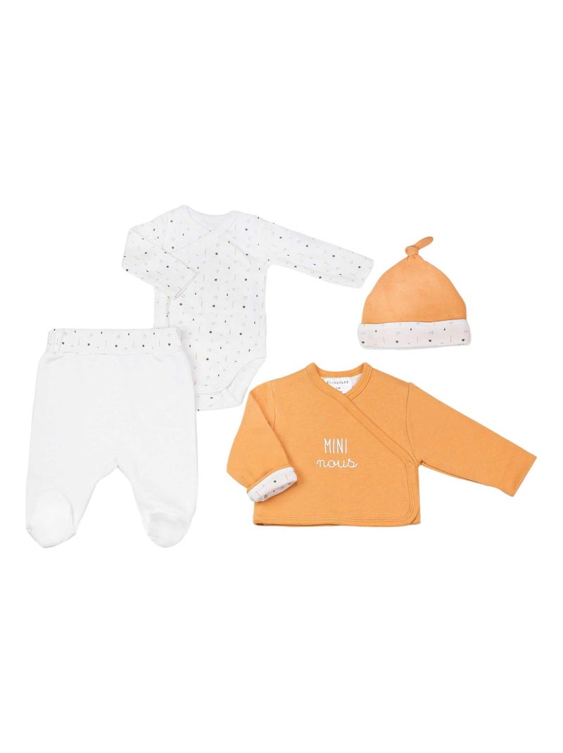 Kit naissance bébé 4 pièces Moutarde - Kiabi