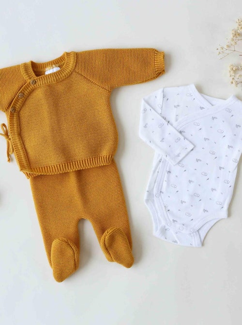 Kit naissance bébé en maille - Kiabi