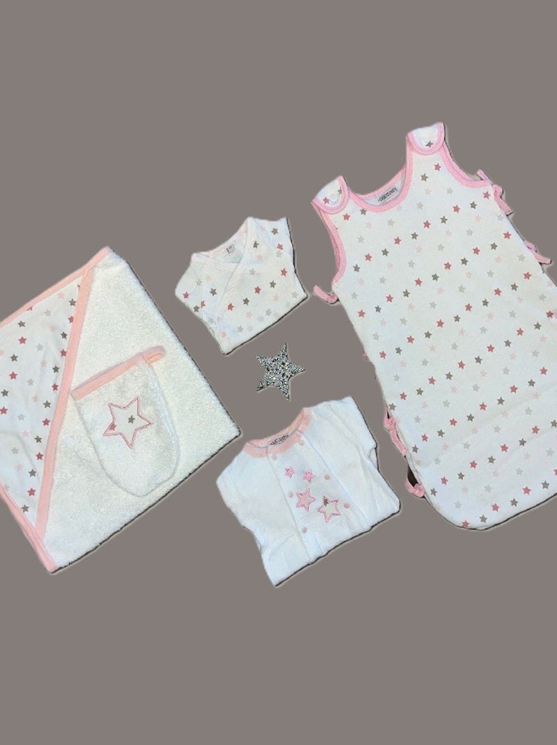 Kit Naissance bébé Rose Les Chatounets Blanc Rose - Kiabi