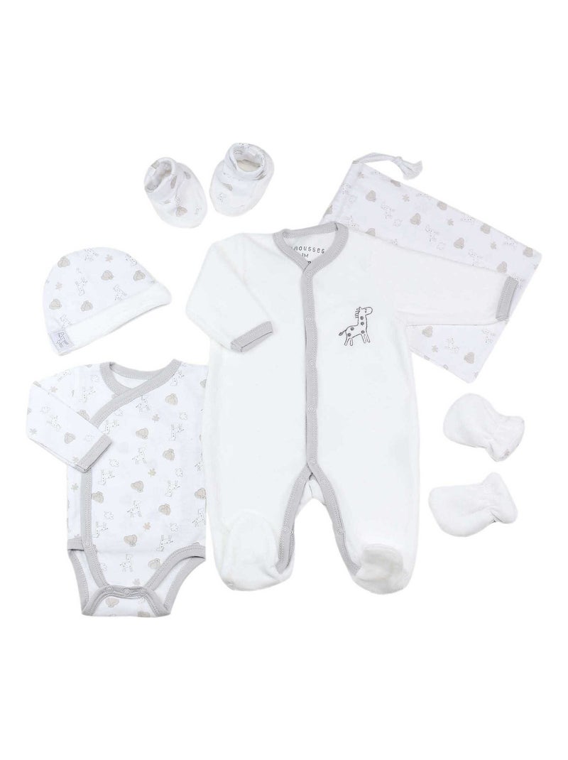 Kit naissance mixte 6 pièces Blanc - Kiabi