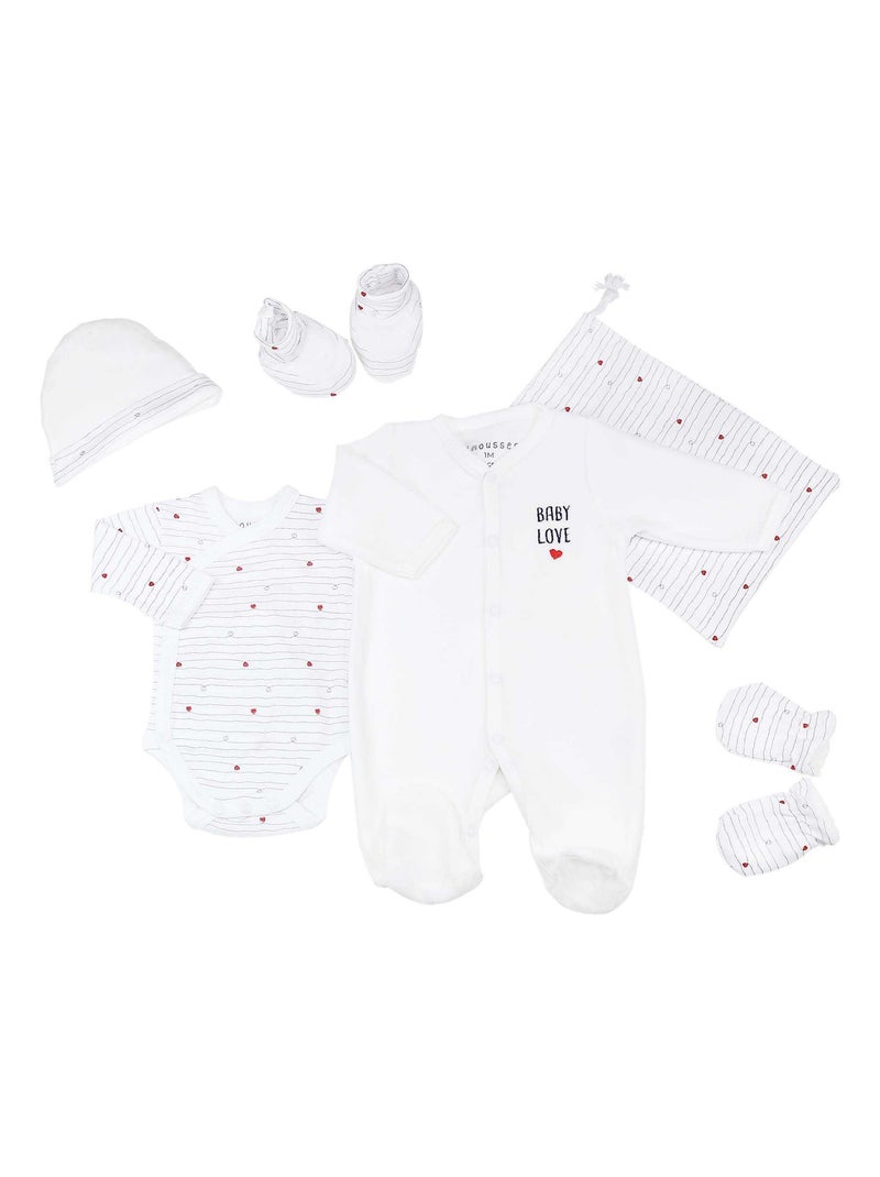 Kit naissance modèle Baby Love Blanc - Kiabi