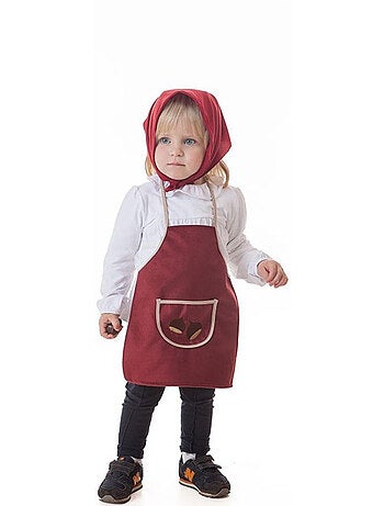 Kit ou costume de marchande de châtaignes - Maria de Bourgogne : tablier et foulard
