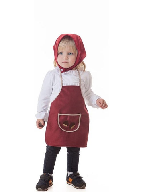 Kit ou costume de marchande de châtaignes - Maria de Bourgogne : tablier et foulard - Kiabi
