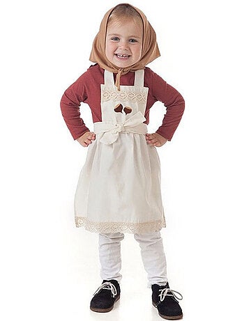 Kit ou costume de vendeur de châtaignes de coton : tablier et mouchoir