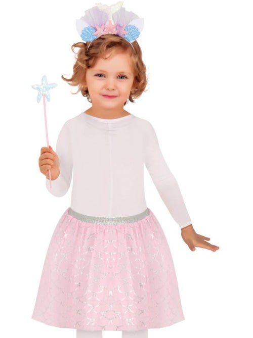 Kit Petite Sirène : serre-tête, baguette magique et tutu - Kiabi