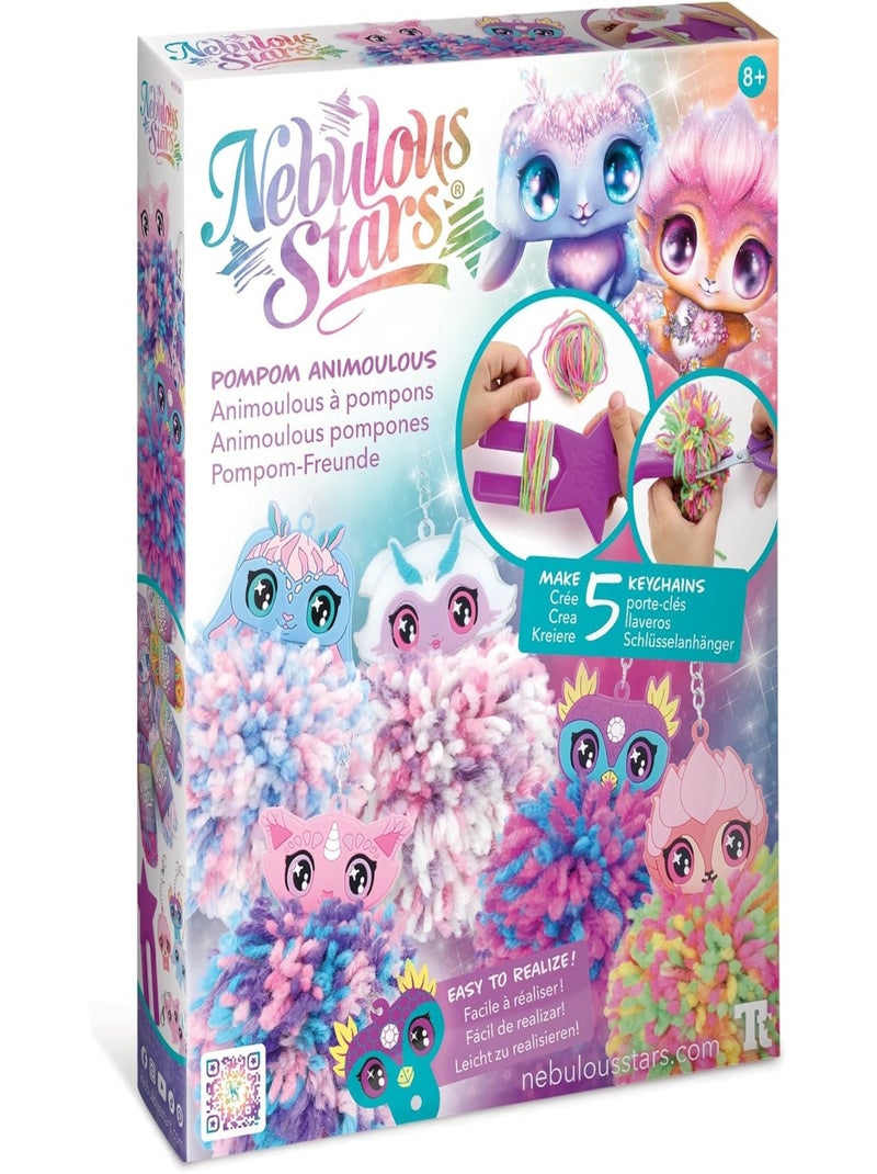Kit Porte-clé à fabriquer Animoulous à Pompons Multicolore - Kiabi