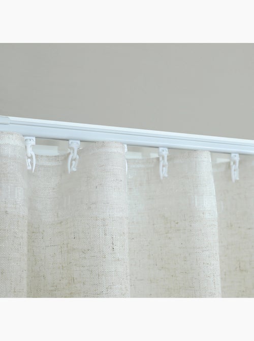 Kit rail extensible + Voilage poly-lin wave - Kiabi Kit rail extensible + Voilage poly-lin wave - Kiabi