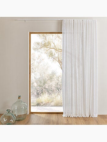 Kit rail extensible + Voilage poly-lin wave
