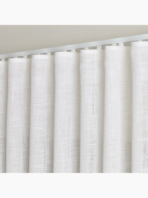 Kit rail extensible + Voilage poly-lin wave - Kiabi Kit rail extensible + Voilage poly-lin wave - Kiabi