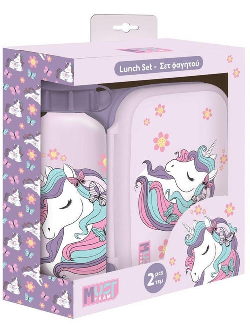 Kit repas enfant licorne 2 pièces boîte PVC et gourde alu 500 ml La boutique des toons - Kiabi Kit repas enfant licorne 2 pièces boîte PVC et gourde alu 500 ml La boutique des toons - Kiabi