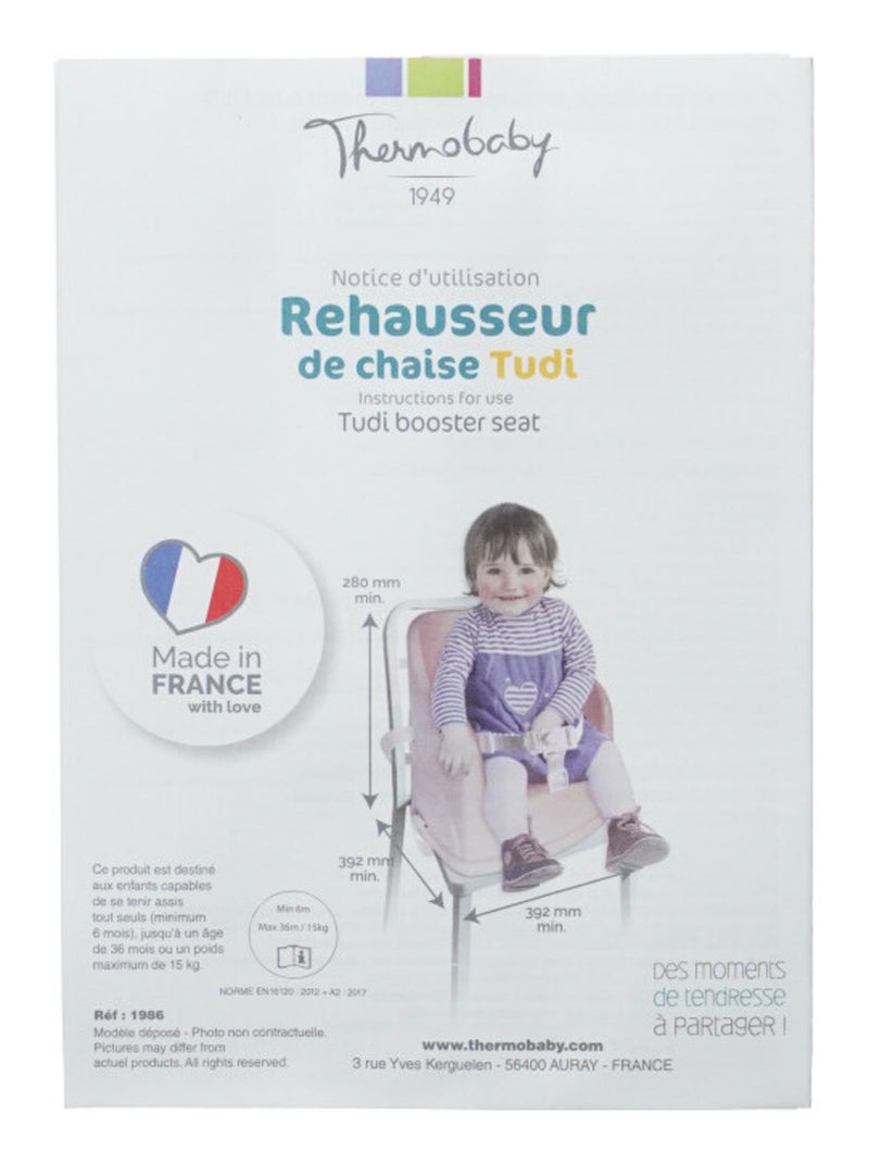 Kit sangles rehausseur TUDI avec notice Blanc - Kiabi