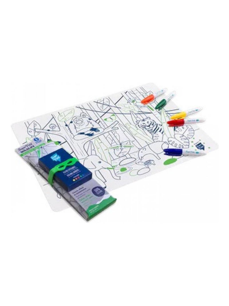 Kit Set silicone et 5 feutres WILDLIFE Jungle N/A - Kiabi