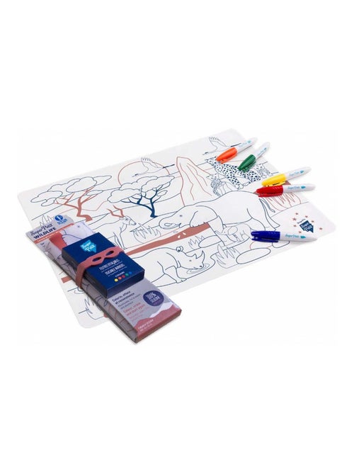 Kit Set Silicone Et 5 Feutres Wildlife Savanne - Kiabi