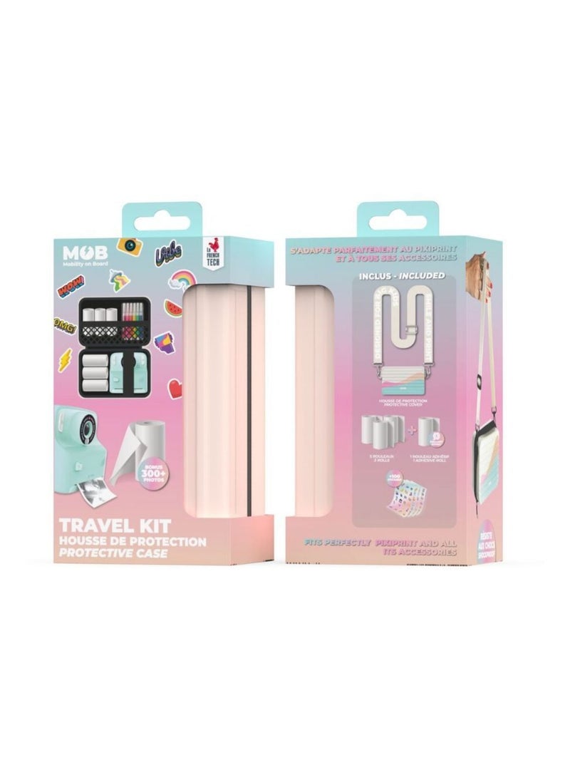 Kit Travel Pixiprint - Housse de Transport + 4 Rouleaux de Papier - Accessoire Pratique - MOB Multicolore - Kiabi
