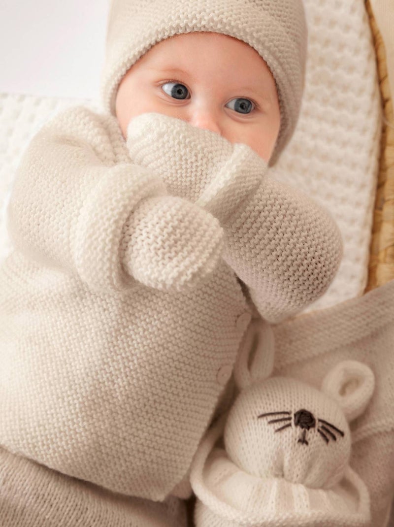 Kit Tricot 5 modèles Valise Maternité Beige foncé - Kiabi