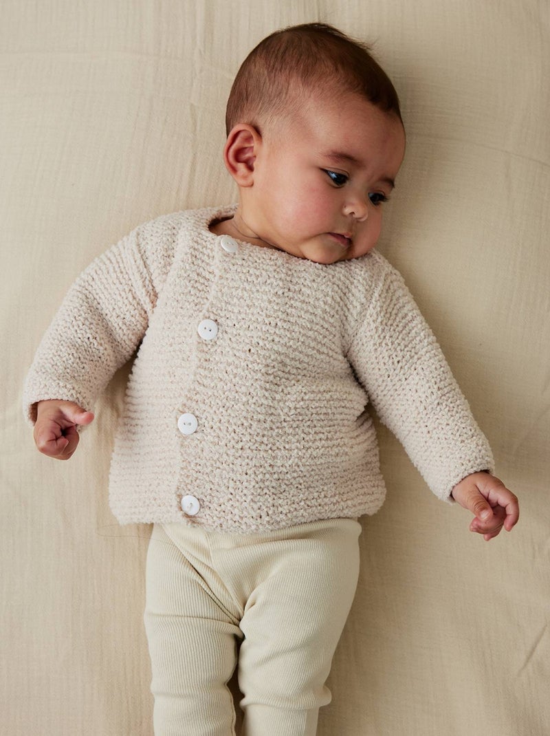 Kit Tricot Brassière bébé Domi Marron caramel - Kiabi