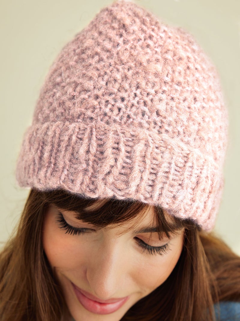 Kit Tricot Femme Bonnet Margaux Rose - Kiabi