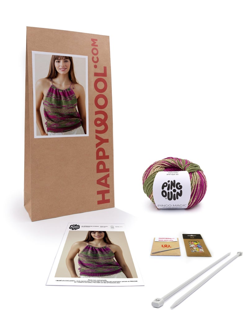 Kit Tricot Femme Débardeur Stories Kaki - Kiabi