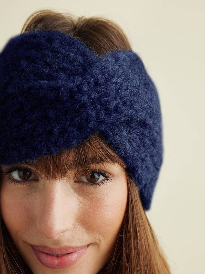 Kit Tricot Femme Headband Manon Bleu marine - Kiabi