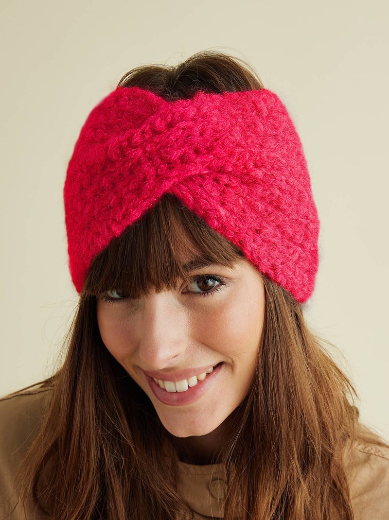 Kit Tricot Femme Headband Manon Rose foncé - Kiabi