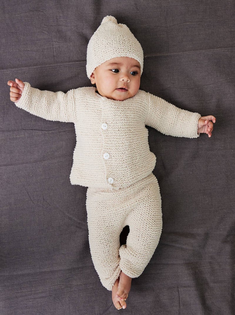 Kit Tricot Layette Valise maternité Marron caramel - Kiabi