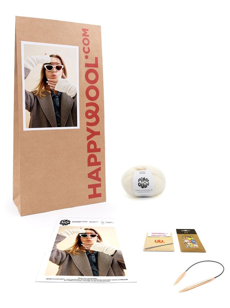 Kit Tricot Mitaines Kempo Ecru - Kiabi